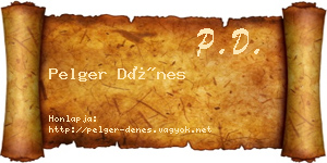 Pelger Dénes névjegykártya